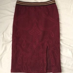 Textured knit Anthropologie pencil skirt